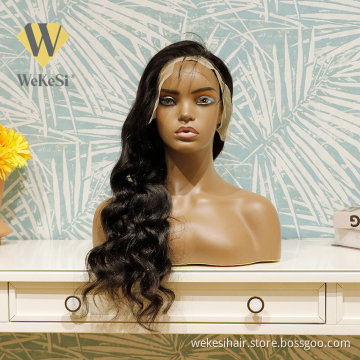 WKSwigs Swiss Lace Front Closure 4*4 Human Hair Body wave Wigs Brazilian Wholesale Virgin Human Hair Wig With Body wave